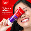 Colgate Total Plaque Release - Reviving Cool Mint + Colgate Optic White Purple Toothpaste/Pasta Gigi 100gr. 