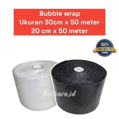 bisa COD Buble wrap roll buble wrap hitam putih panjang 30 cm x50 meter murah kualitas terjamin