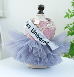 ชุดกระโปรงปาร์ตี้สำหรับสัตว์เลี้ยง เดรสแสนสวย เดรสนางงาม ชุดราตรี เจ้าสาว งานแต่ง ชุดออกงาน เหมาะสำหรับห้องแอร์และฤดูหนาว(พร้อมส่ง)Miss Universe