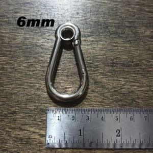 Tec40 Carabiner Stainless steel SUS304 with Eye คาราบิเนอร์ สเตนเลสสตีล งานกำลัง พวงกุญแจ ไรท์สาระกับครูแว่น Tec40store