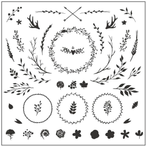 Exquisite Garland Clear Silicone Cute Leaves Flower Transparent for DIY Greeting Cards Journaling Decoration