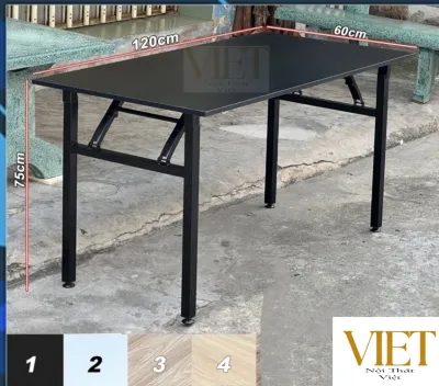 Bàn học làm việc chân gấp - bàn chữ U chân gấp