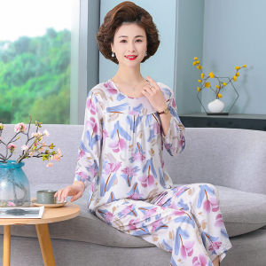 Bộ đồ trung niên nữ đẹp B86 - Quần áo cho mẹ thời trang thu đông trung tuổi sang trọng - Bộ ngủ người lớn tuổi Bigsize