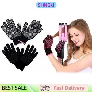 SHNGki 1PC New Double-sided Hair Straightener Perm Curling Hairdressing Heat Resistant Finger Glove Hair Salon Tools Thermal Styling Gloves