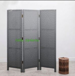 COD READY Sketsel screen partisi pembatas penyekat ruangan lipat portable rotan sintetis 2 daun pintu