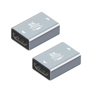 Hdtv2.1 cái sang cái Coupler 2 gói cho 8K @ 60Hz / 4K @ 120Hz với thiết kế nhôm được bảo vệ cho tín hiệu rõ ràng