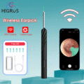 HEGRUSear cleaner with light camera WiFi Ear Pick Intelligent Cleaner LED Flashlight Visible Ear Spoon Ear Wax Removal Ear Cleaner Visual Ear Scope Camera Safe Ear Pick Ear Cleaning Tool with Camera ear cleaning tool earpick with camera 耳朵清洁器. 