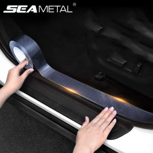 Car Sticker and Decals 5D Stickers Carbon Fiber Vinyl Waterproof Film Door Sill Trunk Bumper Protector Accessories