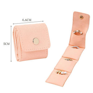 Mini Velvet Jewelry Display Bag Microfiber Fabric/Felt Flip Cover Jewelry Pouch Simple Earrings Organizer Earrings Organizer