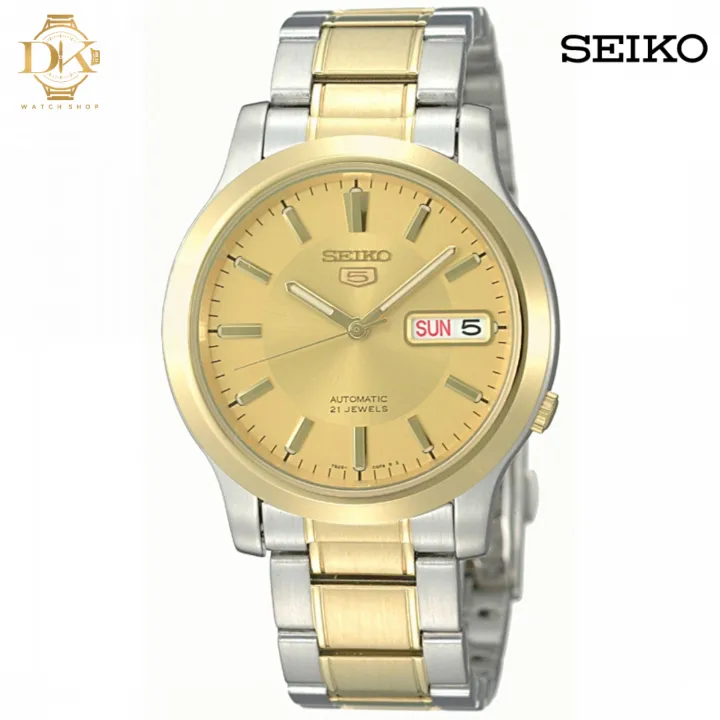 Seiko 5 Sport Automatic SNK792K1 Silver Gold All Stainless Steel