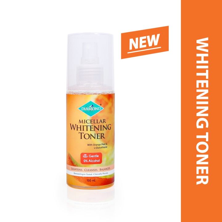 Diamond Micellar Whitening Toner 150ml with Orange Peel and L Glutathione |  Lazada PH