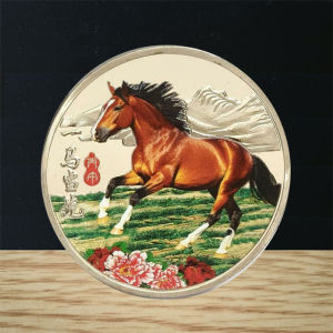Year of the Horse Commemorative Medal Good Luck and Wealth Attraction CNY Zodiac Horse New Year Commemorative Coin Horse-to-Success