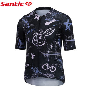 Santic Đi Xe Đạp Jersey Cho Nam Nữ Tay Ngắn Thoáng Khí Đường Xe Đạp Áo Xe Đạp MTB Hàng Đầu