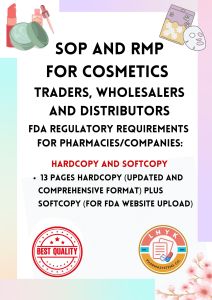 SOP and RMP Manual for Cosmetics Trader Wholesaler and Distributor HARDCOPY & SOFTCOPY