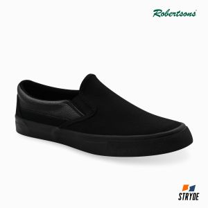 Robertsons Canvas Mens Shoes Markie All Black