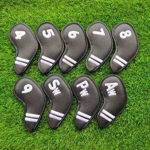 MINFEN Durable Wedge cover Protector Case Golf Training Equipment Embroidery Golf Putter Accessories 4-9PSA Golf Club Cover Golf Iron Headcover Head Cover Golf Headcovers