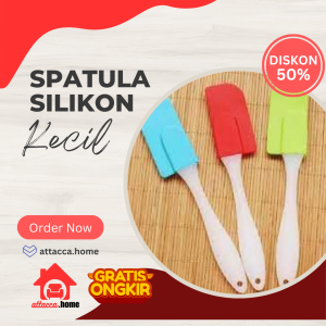 Spatula Silikon Kecil Tahan Panas Sutil Teflon Tahan Panas Sodet KAret Peralatan Dapur Murah Lengkap Alat Memasak