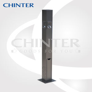 CHINTER FF011เสาสแตนเลสเขี่ย พรีเมี่ยมเคลือบสีผงระบบไฟฟ้า มีที่ล็อคกันขโมย พร้อมส่งแล้ววันนี้