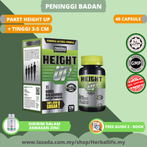 PENINGGI BADAN HEIGHT UP SUPPLEMENT KOREA ubat tinggi badan original membantu serapan tulang kuat alami modern tingkatkan tinggi badan tambah tinggi cegah osteoporosis tanpa kesan samping super grow up height up booster zinc "set 40 capsule viral malaysia