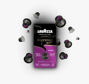 Lavazza Espresso Intenso Capsules Maxi Pack 30x Biji Kopi Roasting Medium Kompatibel dengan Mesin Espresso