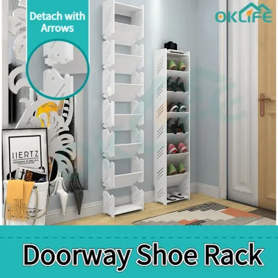 [OKLIFE. SG]Fit HDB between Doorway and Gate/BTO Shoe Rack / Narrow Slim Cabinet/ Storage Organizer