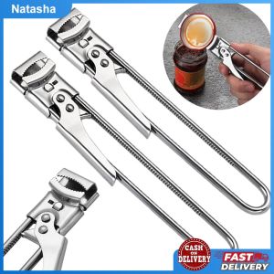 Heavy Duty Adjustable Can Opener Stainless Steel Bottle Cover Remover Jar Lid Opener for Home Bar Easy To Open and Operate