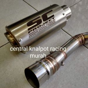 KNALPOT RACING SC PROJECT TITAN SILINCER PLUS SLIP ON NEW CB150R NEW CBR150R. SC PROJECT TITAN