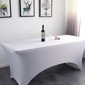 6FT Tablecloth Party Wedding Hotel Event Tablecloth Bar Cocktail Table Cover Decor
