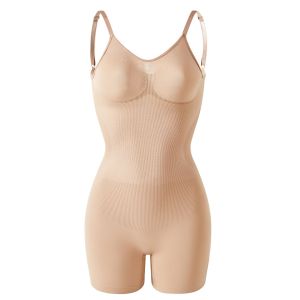 Plus Size Seamless Backless One Piece Flat Bottom Shapewear for Postpartum Recovery Tummy Control Butt Lift Summer Breathable