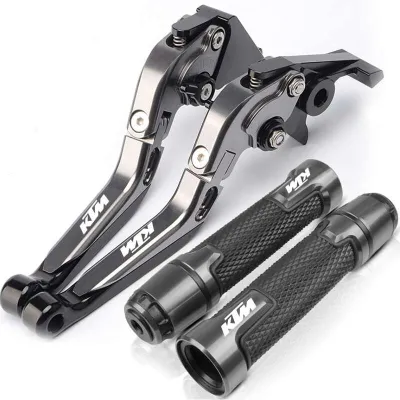 For KTM 125 200 250 390 Duke V2 RC200 / RC390 2013-2021 Motorcycle CNC Adjustable Folding Extendable Brake Clutch Levers Handlebar Grip