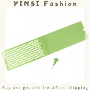 YINSI 1Set 9Lines 30 Cells Practical School Braille Portable Writing Slate With Stylus