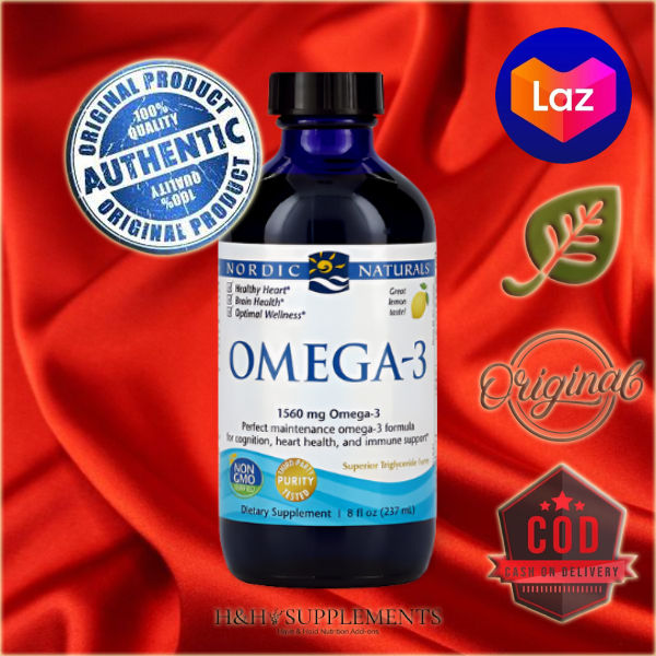 Nordic Naturals Omega-3 Lemon 1560 mg 8 fl oz (237 ml) and 16 lf oz ONHAND COD