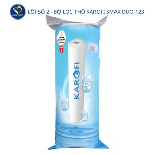 Bộ lõi lọc thô Karofi Smax Duo 123 gồm 3 lõi: PP 5 micron OCB-GAC PP 1 micron
