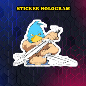 Stiker Hologram Sunraku shangri la frontier ukuran 8 cm