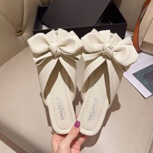 Free Shipping 2026 New Soft-Soled Bowknot Slip-On Flat Fish-Mouth Sandals WomenS Summer Outdoor Wear
