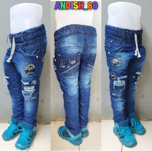 Celana panjang jeans anak laki usia 1 - 12 tahun/celana panjang anak cowok bordiran kualitas premium bisa COD