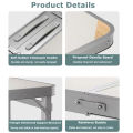 LIVABLE Folding Table Multifunctional Foldable Table and Chair Set Outdoor Portable Picnic Table Home Laptop Table. 
