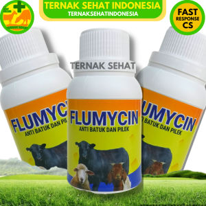 FLUMYCIN 100ml - Obat Flu Batuk Pilek Pneumonia Ampuh untuk ternak sapi kambing domba - Lebih Komplit - Like Fludoxin