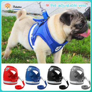 Pet Dog & Cat Harness Vest: Reflective Walking Lead Leash for Puppy & Kitten