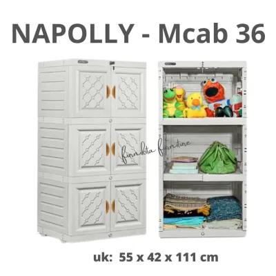 NAPOLLY MCAB 48 BATIQ LEMARI PAKAIAN PLASTIK SERBAGUNA PREMIUM [NAPBOX]
