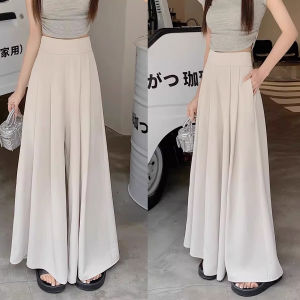 Christmas party outfits Size 23-33 Plus Size Wide Leg Trousers for Women Korean Style Casual High Waist Floor Suit Pants Plain Squarepants for Women