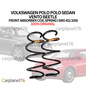 VOLKSWAGEN POLO POLO SEDAN VENTO BEETLE FRONT ABSORBER COIL SPRING ( 6R0 411 105) 100% ORIGINAL