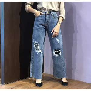 Sakura Glory - CELANA KULOT JEANS FURING BIBLY LABELA DENIM PREMIUM UKURAN EU 27-30 / BAWAHAN / WANITA / DEWASA / DISTRO / IMPORT / HIGHWAIST / COD / DISKON / GRATIS ONGKIR / MURAH