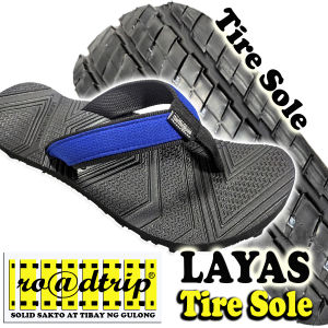Roadtrip Layas Mens - Tire sole flip-flops for men Marikina sandals durable outdoor water resistant slippers for men.