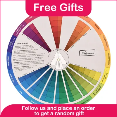 LazaraToy 1Pcs Colour Wheel Paint Mixing Learning Guide Art Class Teaching Tool for Makeup Blending Board Chart Color Mixed Guide Mix Colours