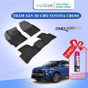 Thảm lót sàn TOYOTA CROSS bằng khuôn đúc hãng Kardo hoặc 3D MAXpider KAGU Chất liệu XPE an toàn không độc hại