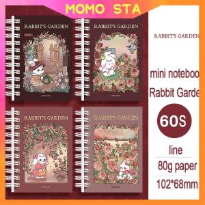 MOMO A7 60Sheets Cartoon Mini Spring Notebook 1PCS Pocket Notepad Cat Panda Rose School Random