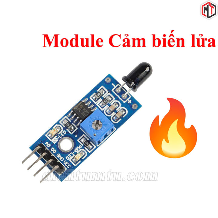 Module cảm biến lửa, Mạch cảm biến phát hiện ngọn lửa Flame sensor ...