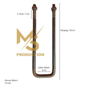 Ubolt / Begel Strok Ukuran Beton 5/8 - Pengunci Sasis Bak Truk
