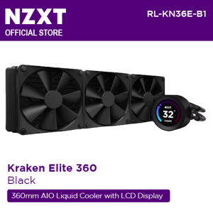 NZXT RL-KN36E-B1 Kraken Elite 360mm Black  Gaming PC Desktop Fan & Heatsink